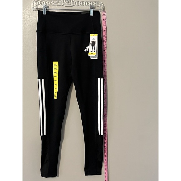 New! Adidas Women's Small Black High-Rise 7/8 AEROREADY Leggings NWT - Picture 12 of 14